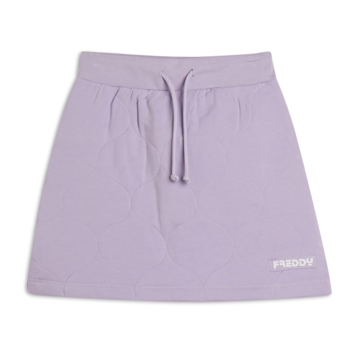 Gonna Bambina a trapezio in cotone texturizzato