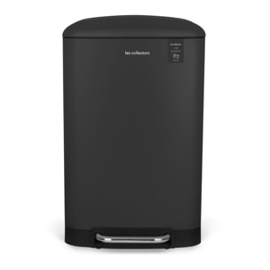 Cubo de Basura con Pedal 20L Les Collectors N°531 | Acero Inoxidable | Cubo Interior Extraíble | Cierre Silencioso | Gris Antracita