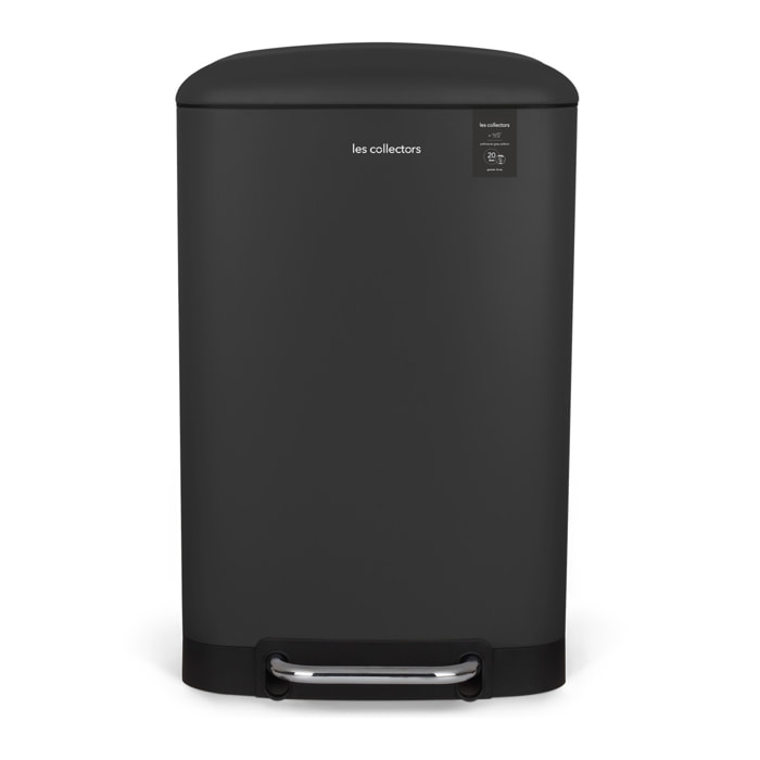 Cubo de Basura con Pedal 20L Les Collectors N°531 | Acero Inoxidable | Cubo Interior Extraíble | Cierre Silencioso | Gris Antracita