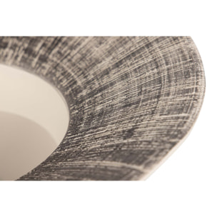 Centro De Mesa Ceramica Marron 35x35x10 Cm
