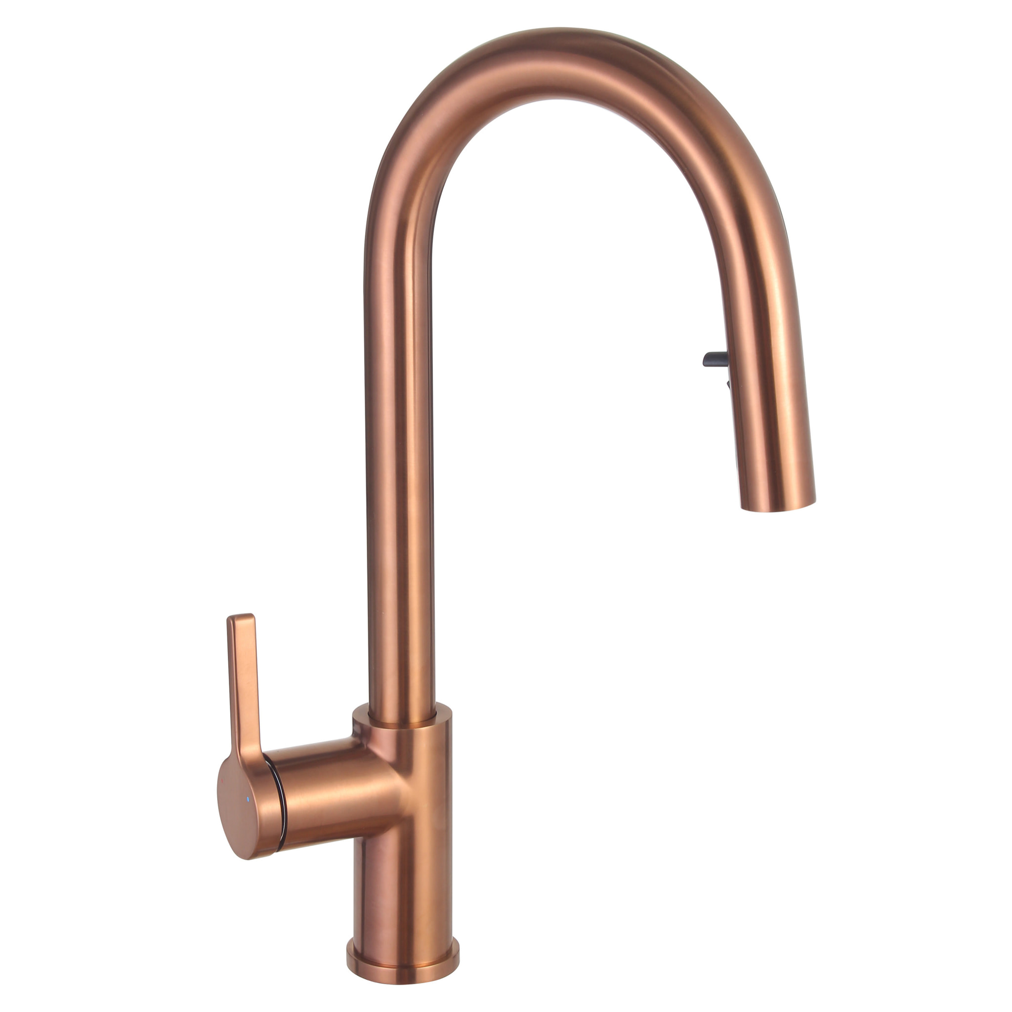 Timeless mitigeur d'évier à levier en acier inoxydable avec douchette extractible, monotrou, or rose brossé TML (TMLKF285BCP)