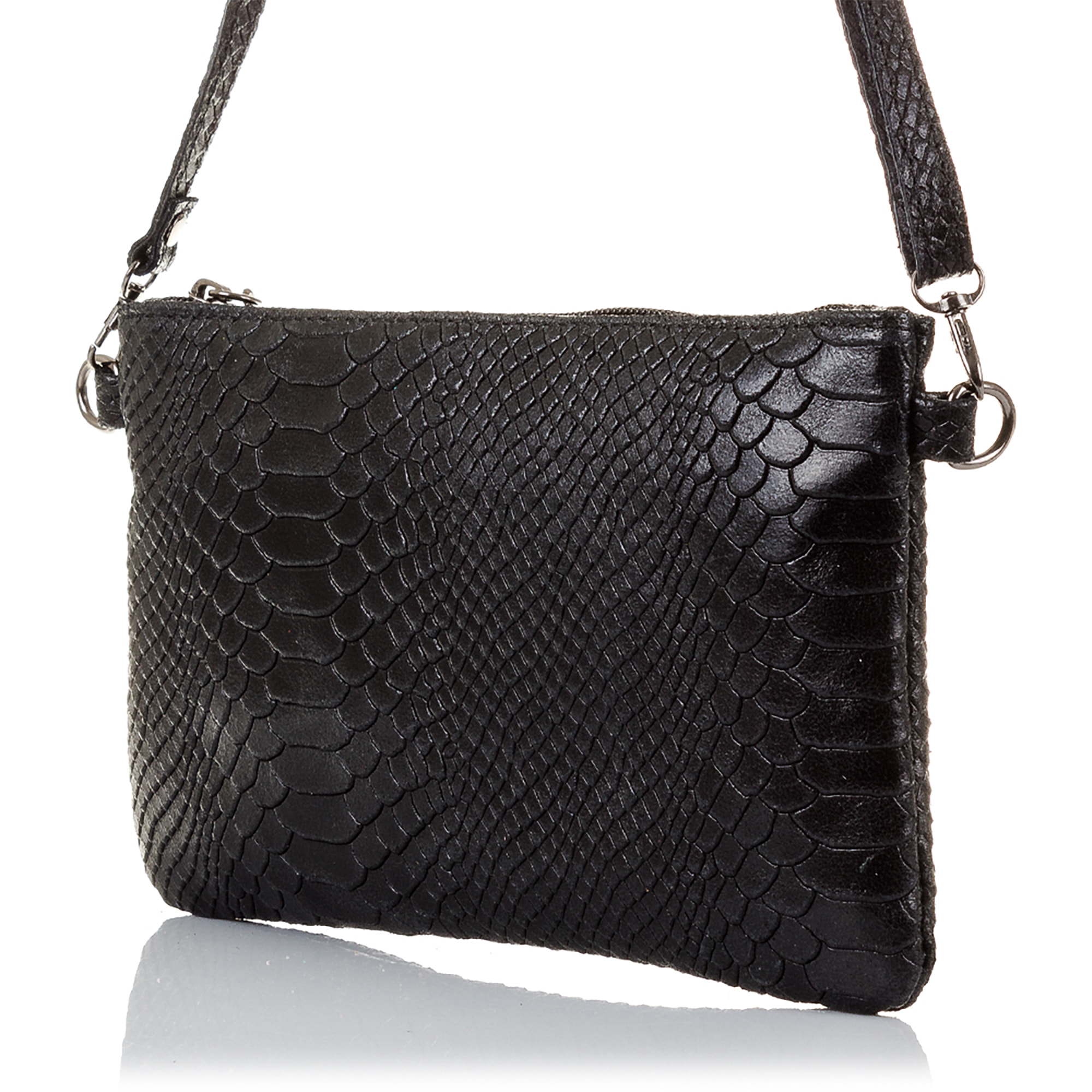 Deanna Borsa a mano Donna. Pelle autentica Camoscio Inciso Serpente