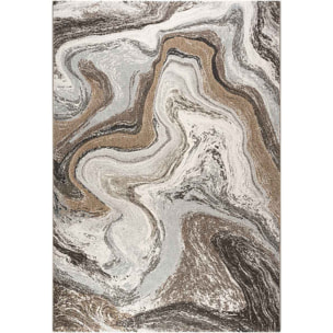 Tappeto Salotto Disegno Astratto Beige Marrone