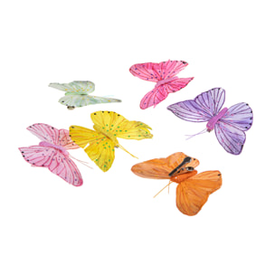 Farfalle 12 Pezzi Clip 10 Cm - Pezzi 3 - 42,5X3,5X9,5cm - Colore: Altro - Bianchi Dino - Articoli Primaverili E Pasquali