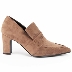 Zapato De Tacón - Beige - Altura: 8 Cm