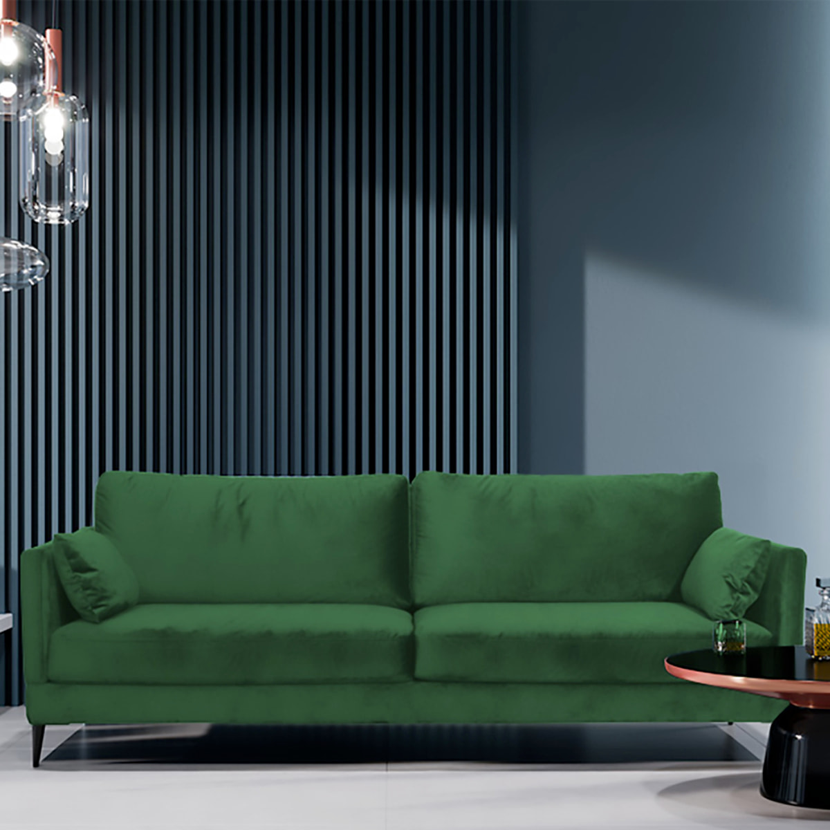 Canapé Velours droit Splendido - 2 Places