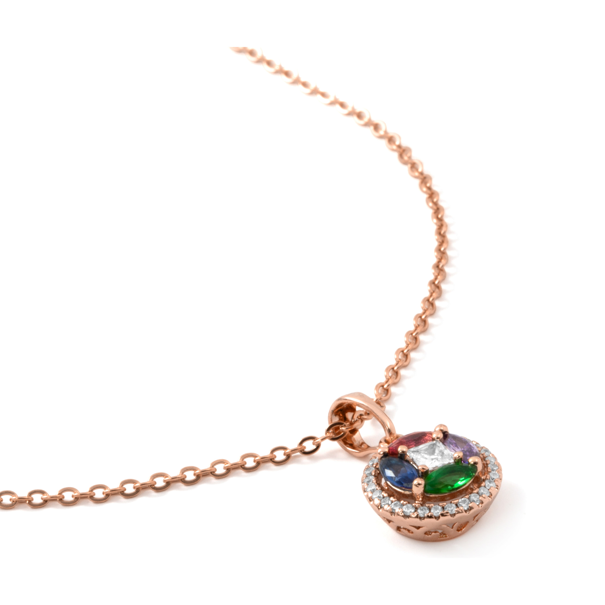 Collar Rathio acabado oro rosa 18k