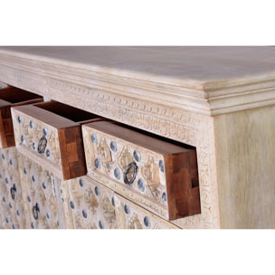 Aparador de Madera de Mango Estilo Mediterráneo Moderno
