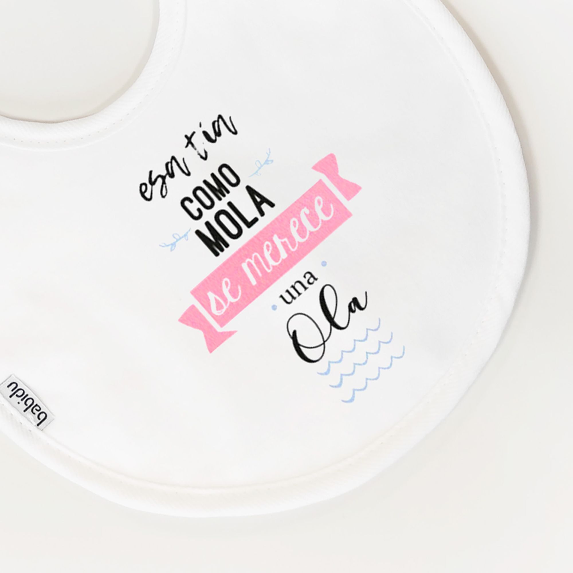 Babero Nacimiento Frase R Blanco Talla Uni