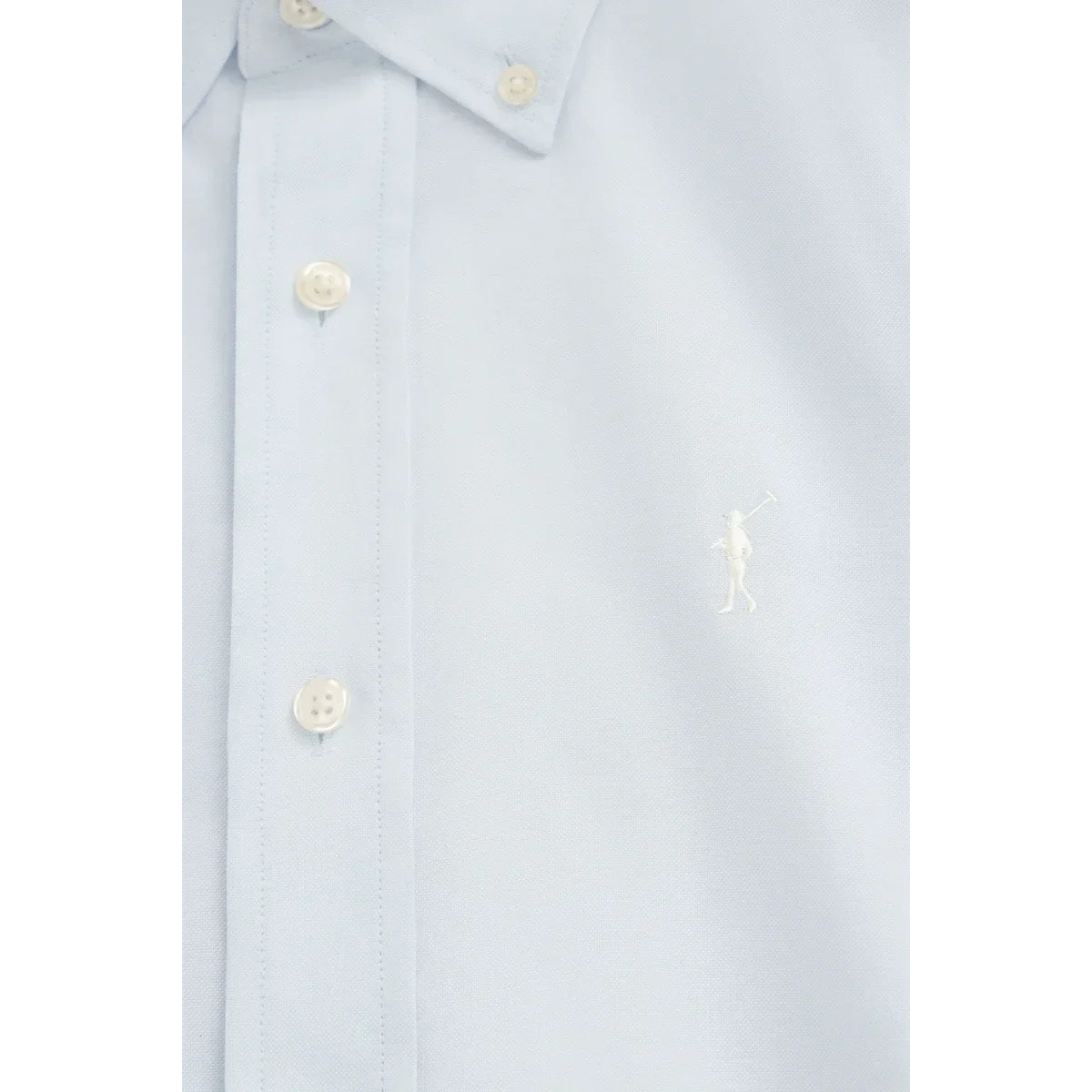 Camicia oxford azzurra regular fit con logo Rigby Go