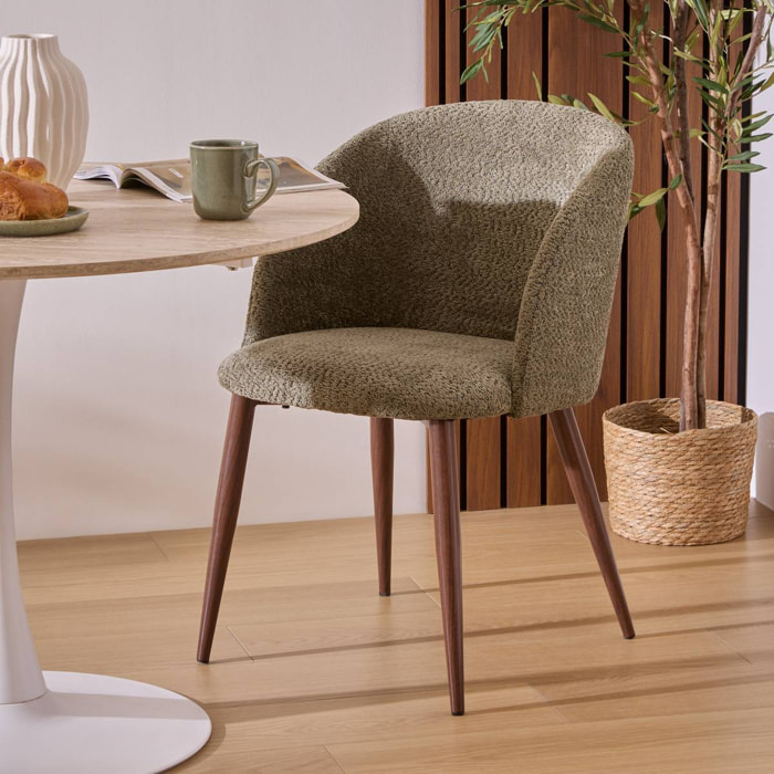 Fauteuil "Celeste" vert Kaki L60xp54xH80cm