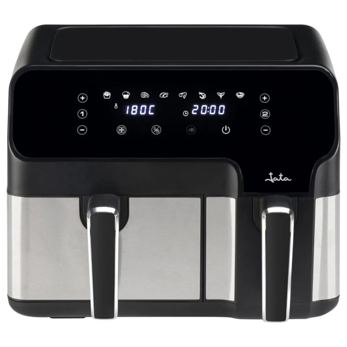 Freidora de aire JATA JEFR1228 de 9 litros. 2 cestillos. Digital. 8 programas de cocinado. Hasta 200º
