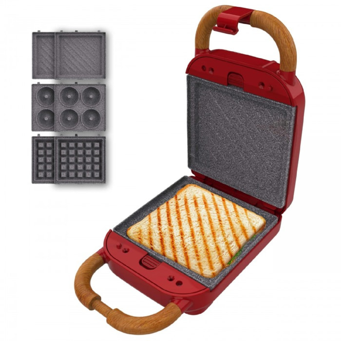 Cecotec Macchina per sandwich Rock'nToast Retro One Red