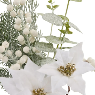 COMPO POINSETTIA BLANC H29