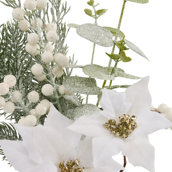 COMPO POINSETTIA BLANC H29
