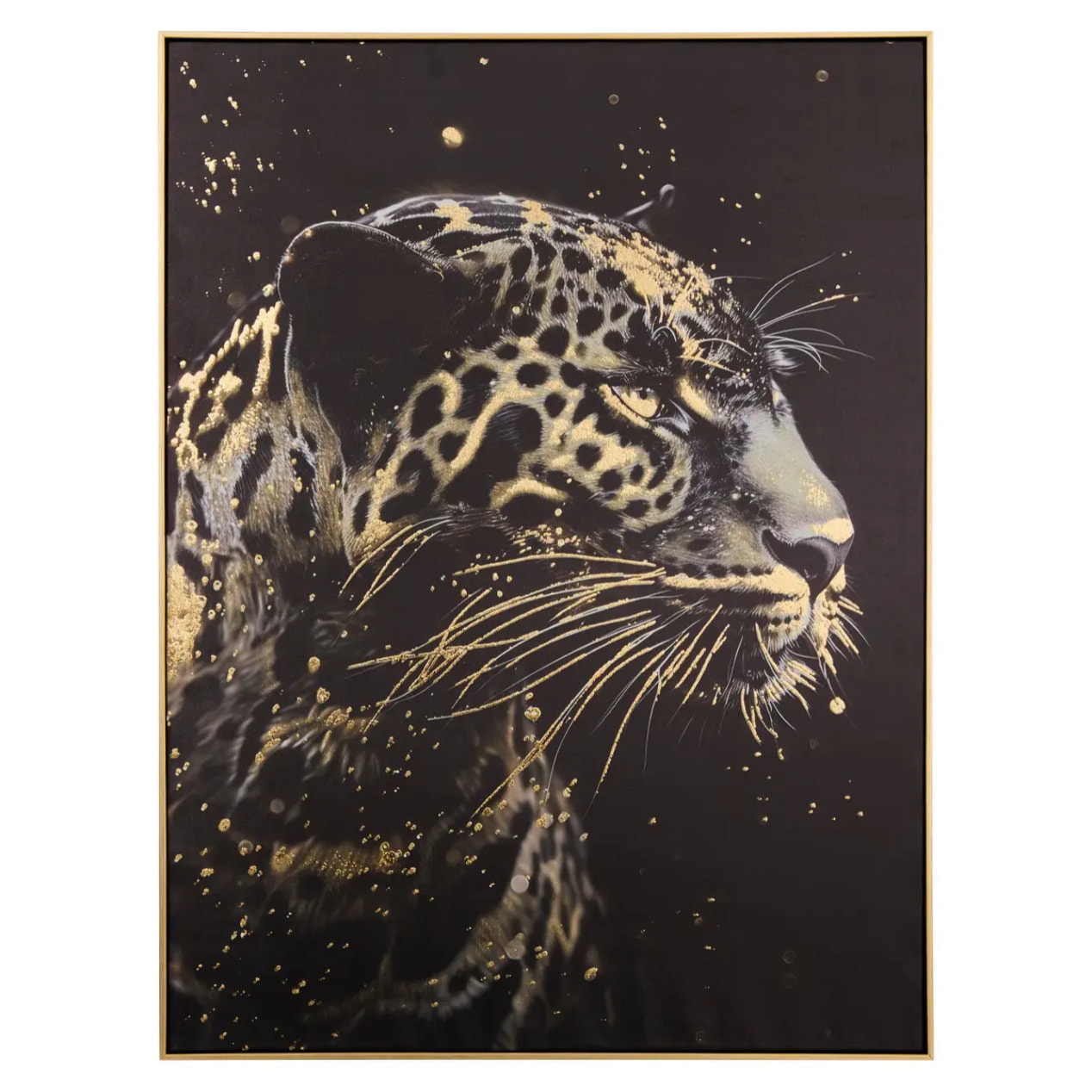Toile imprimée encadrée Lupita noir 58x78cm
