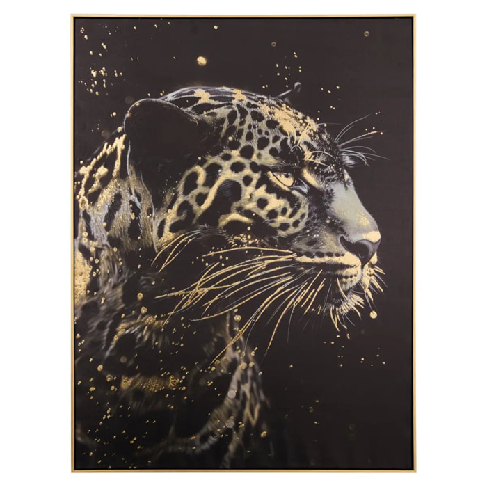 Toile imprimée encadrée Lupita noir 58x78cm