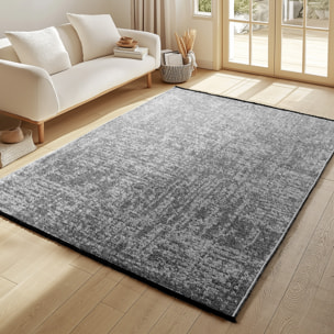 MIRA - Tapis de salon gris au design abstrait