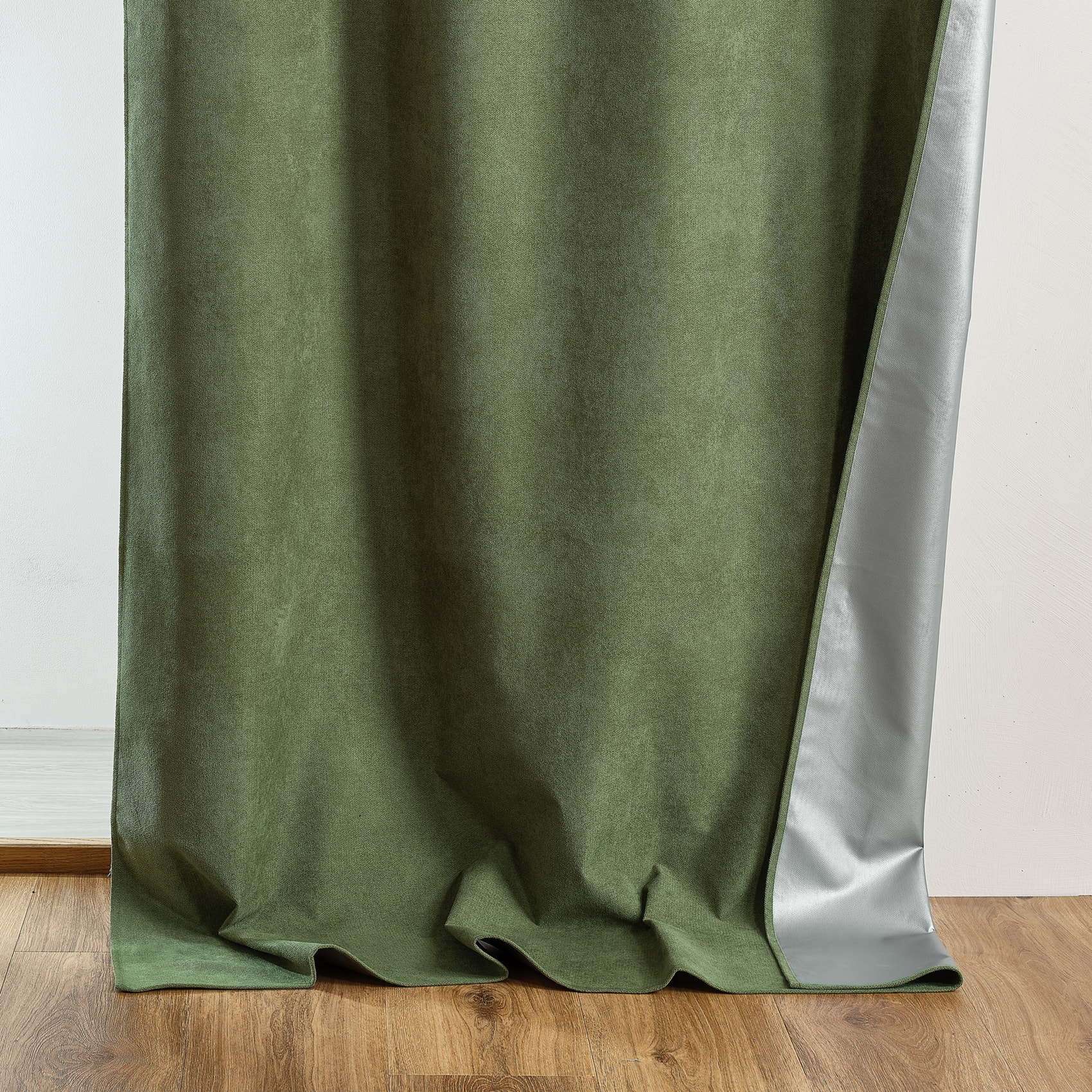 Rideau thermique occultant à œillets et réflecteur de chaleur - Vert Olive