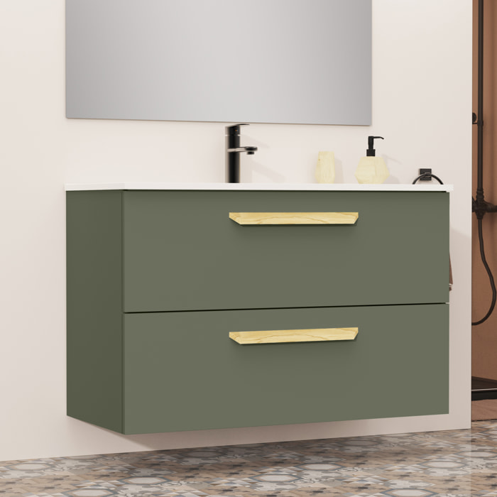 Conjunto de baño Melody, Alday, 100 cm, Verde Musgo