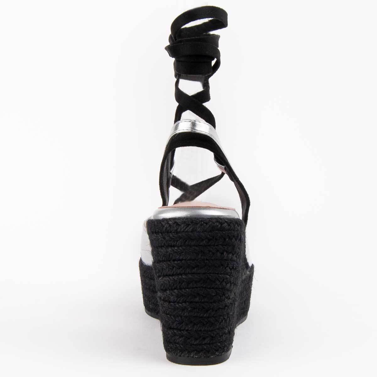 Alpargata De Cuña - Plateado - Altura: 8 Cm