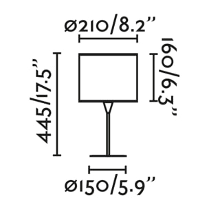 MAMBO S Lampe de table noire/rotin