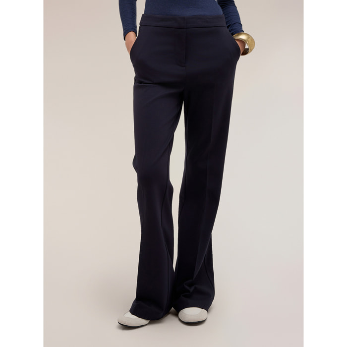 Motivi - Pantaloni flare in punto milano - Blu
