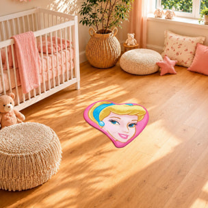 Tapis enfant Princesse Cendrillon, lavable en machine à 30°C
