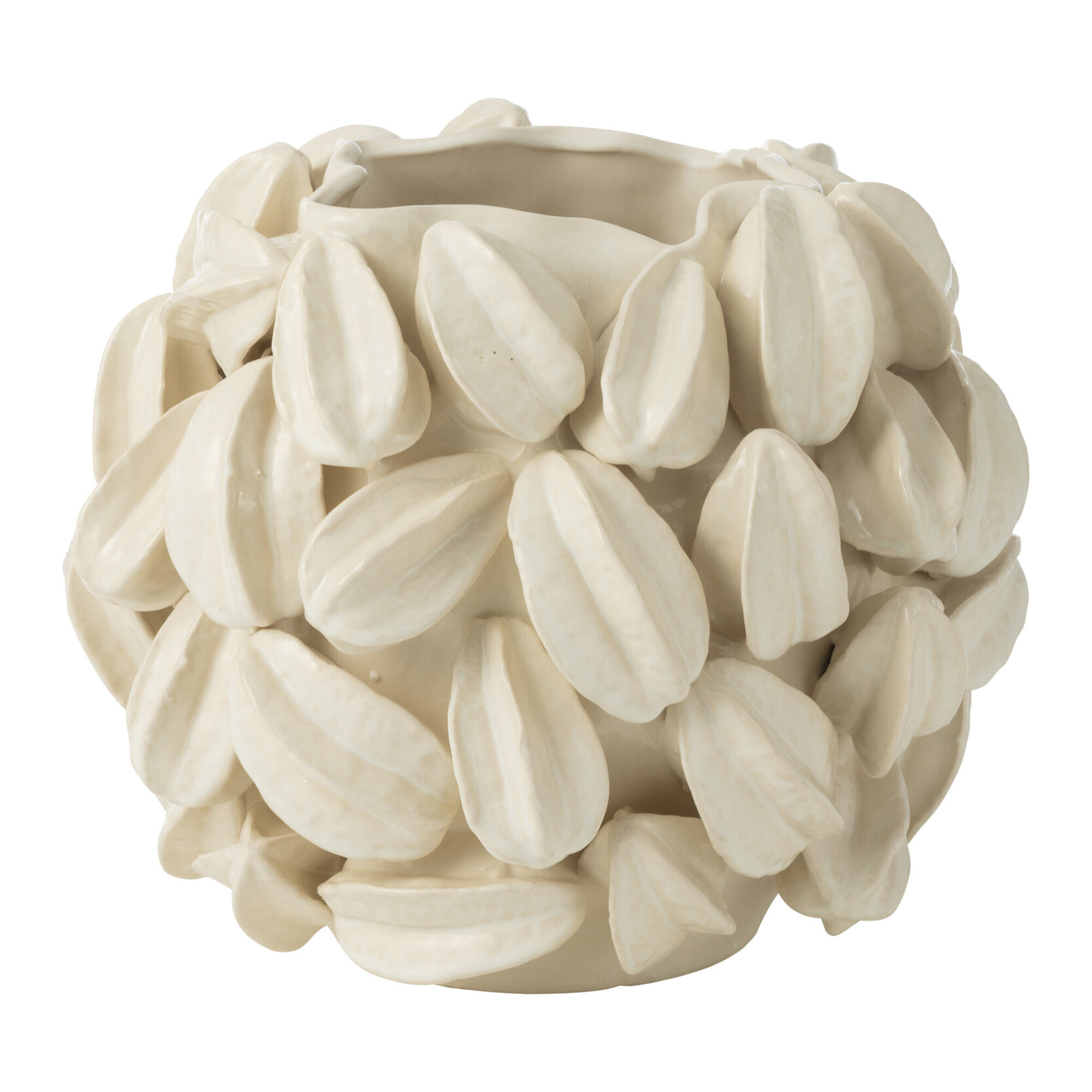 J-Line vase Botanica Cacao Large - céramique - beige