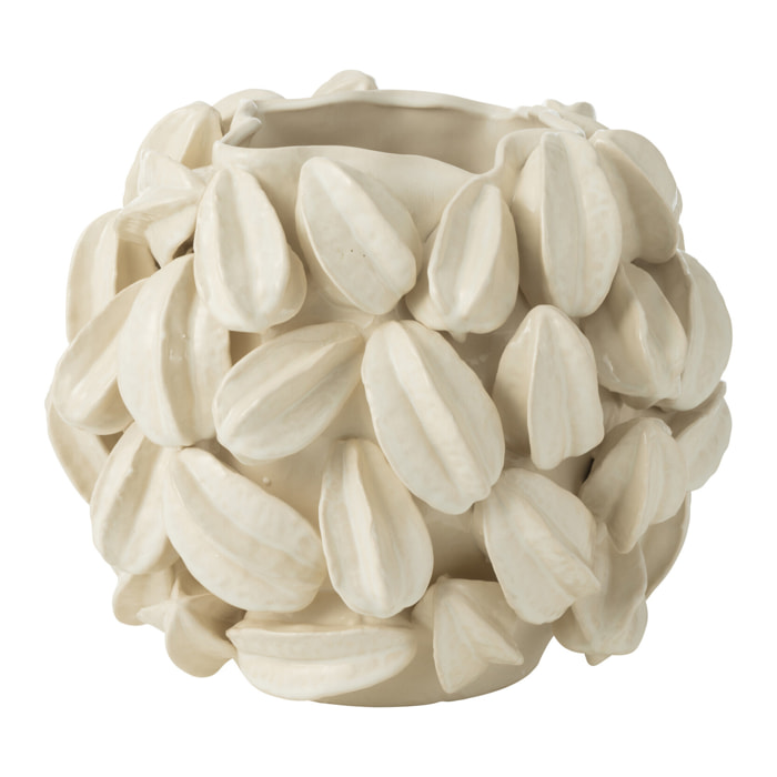 J-Line vase Botanica Cacao Large - céramique - beige