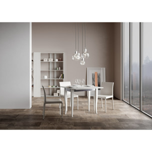 Console Sciabola Librox cm.90x45 (extensible à 90) Frêne Blanc cadre Gris 142