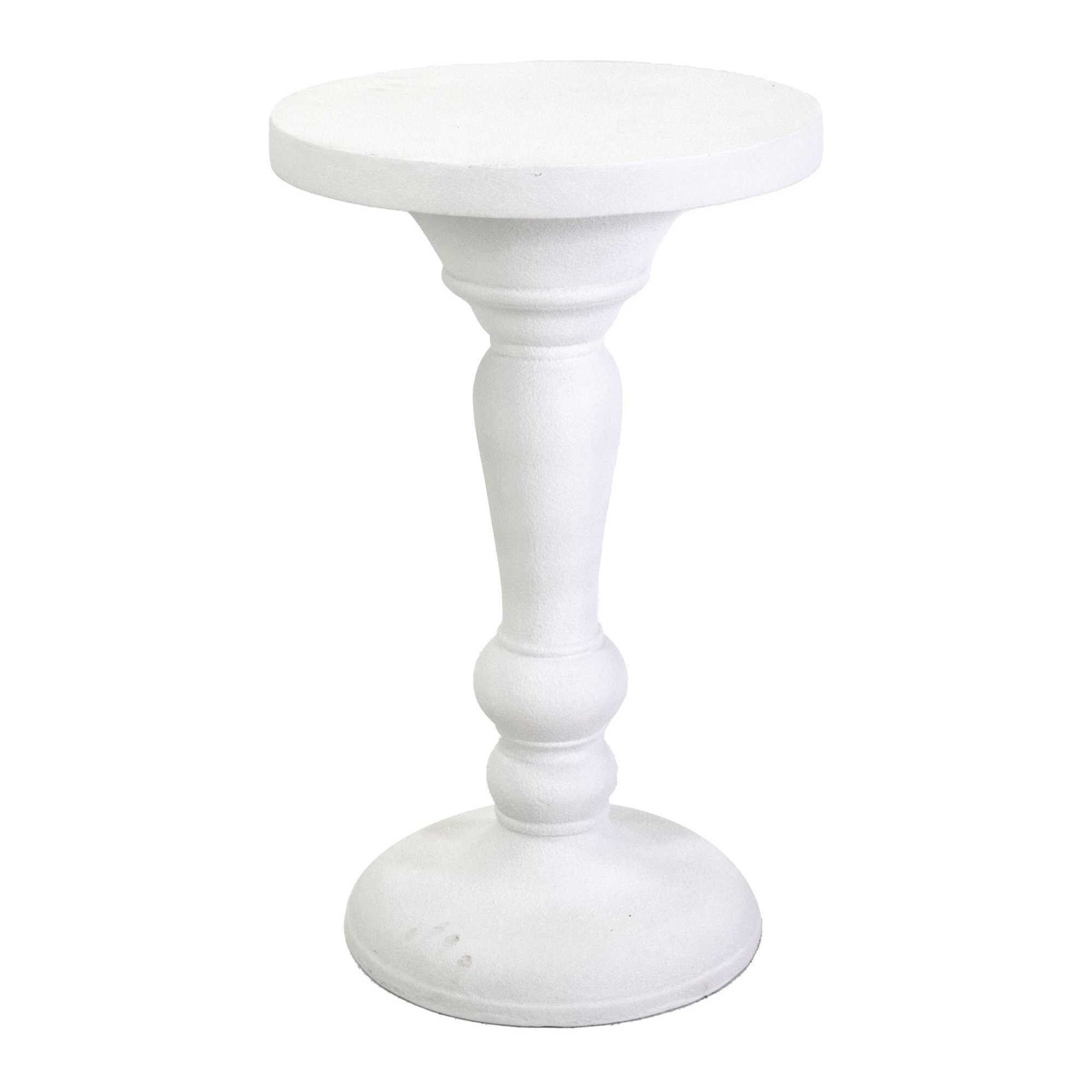 Portavaso in resina bianco tondo cm ø49h80,5