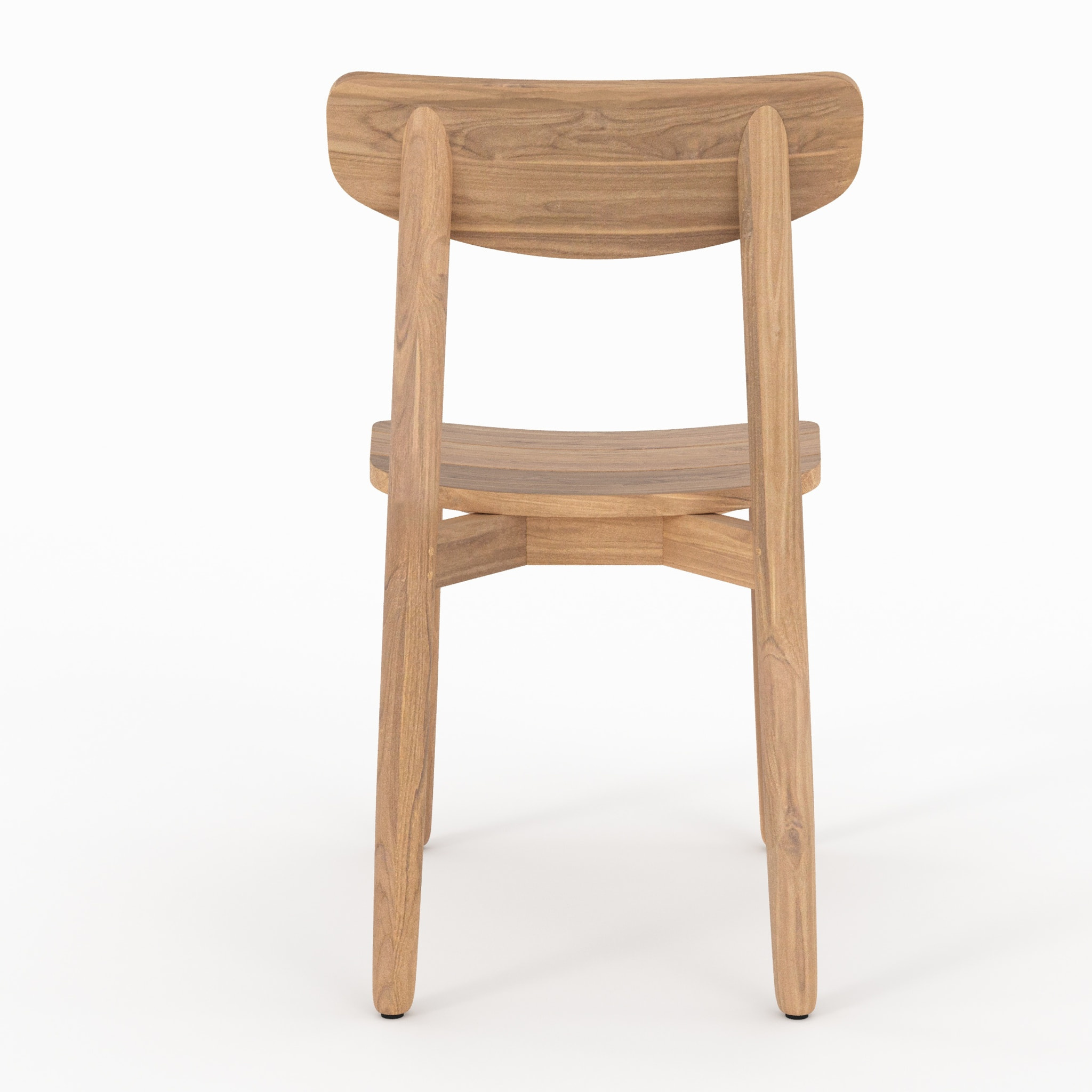 Lot de 2 chaises de jardin en bois de teck recyclé - Lufy