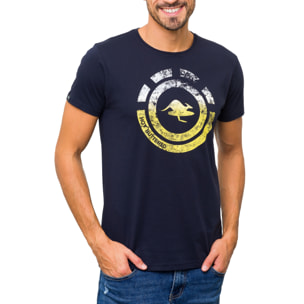 T-shirt in cotone 150 gr Hot Buttered Nahua Colore Blu Navy