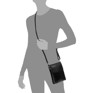 Albaretto Bolso bandolera de mujer de piel auténtica acabado Dollaro