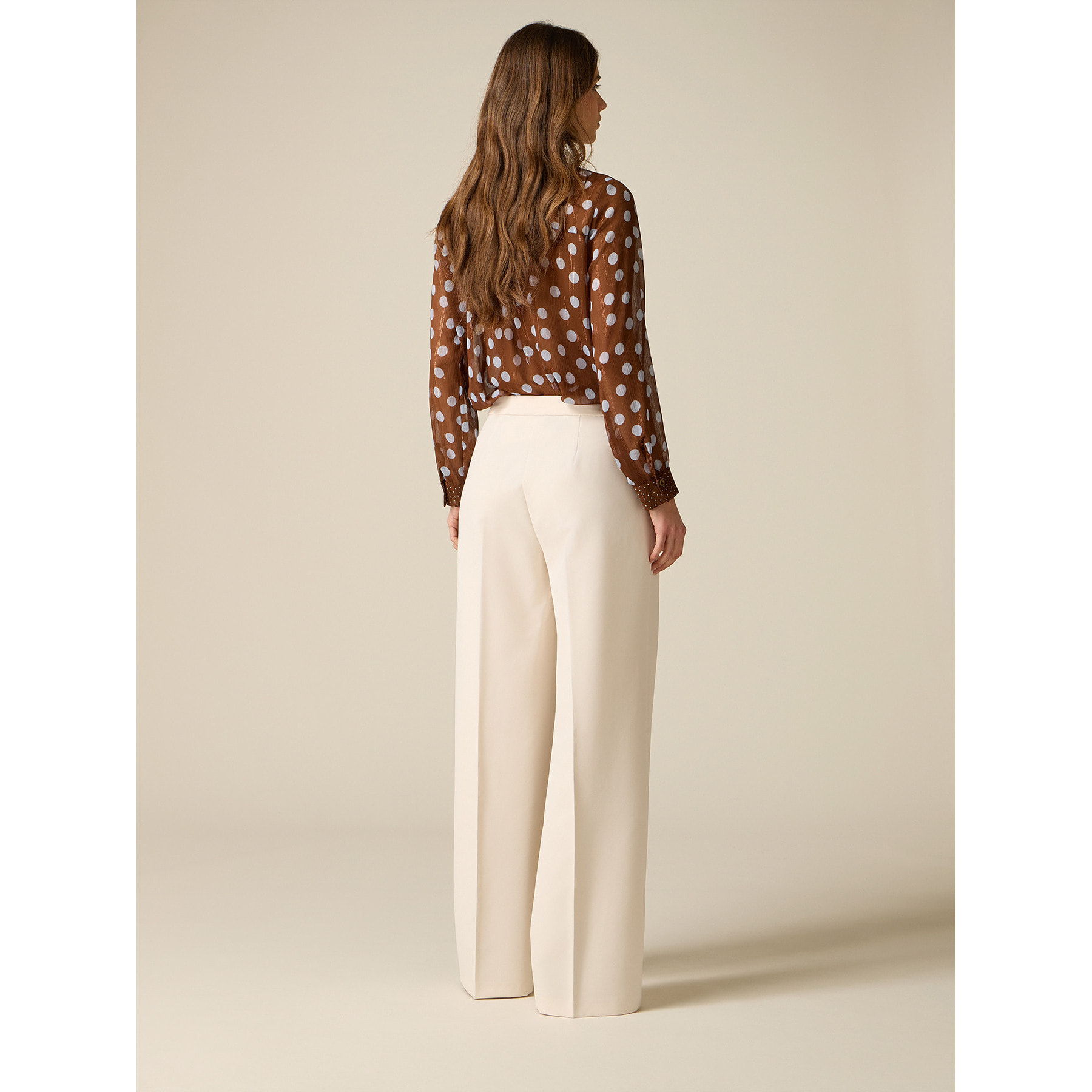 Oltre - Pantaloni palazzo - Bianco