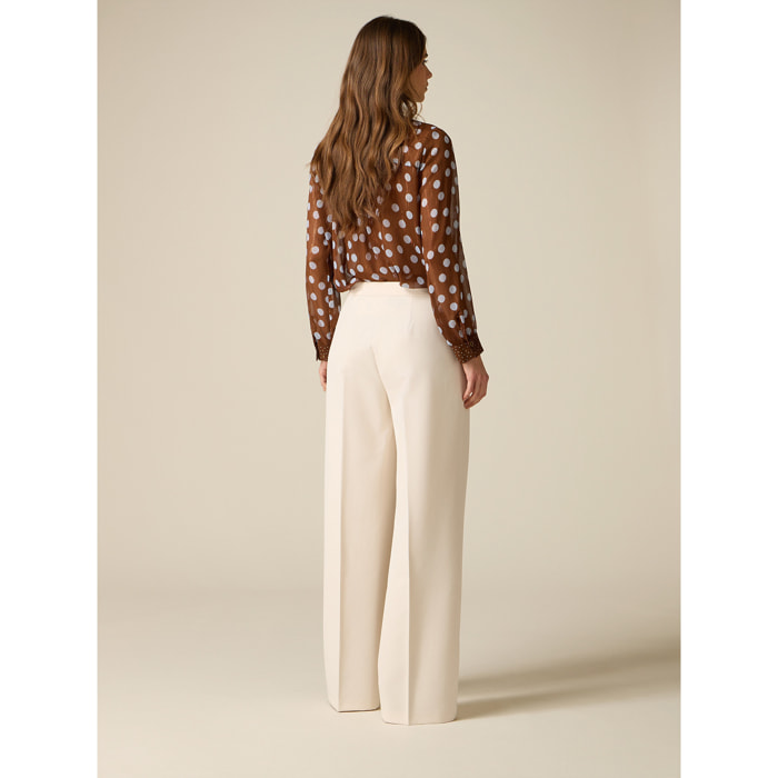 Oltre - Pantaloni palazzo - Bianco