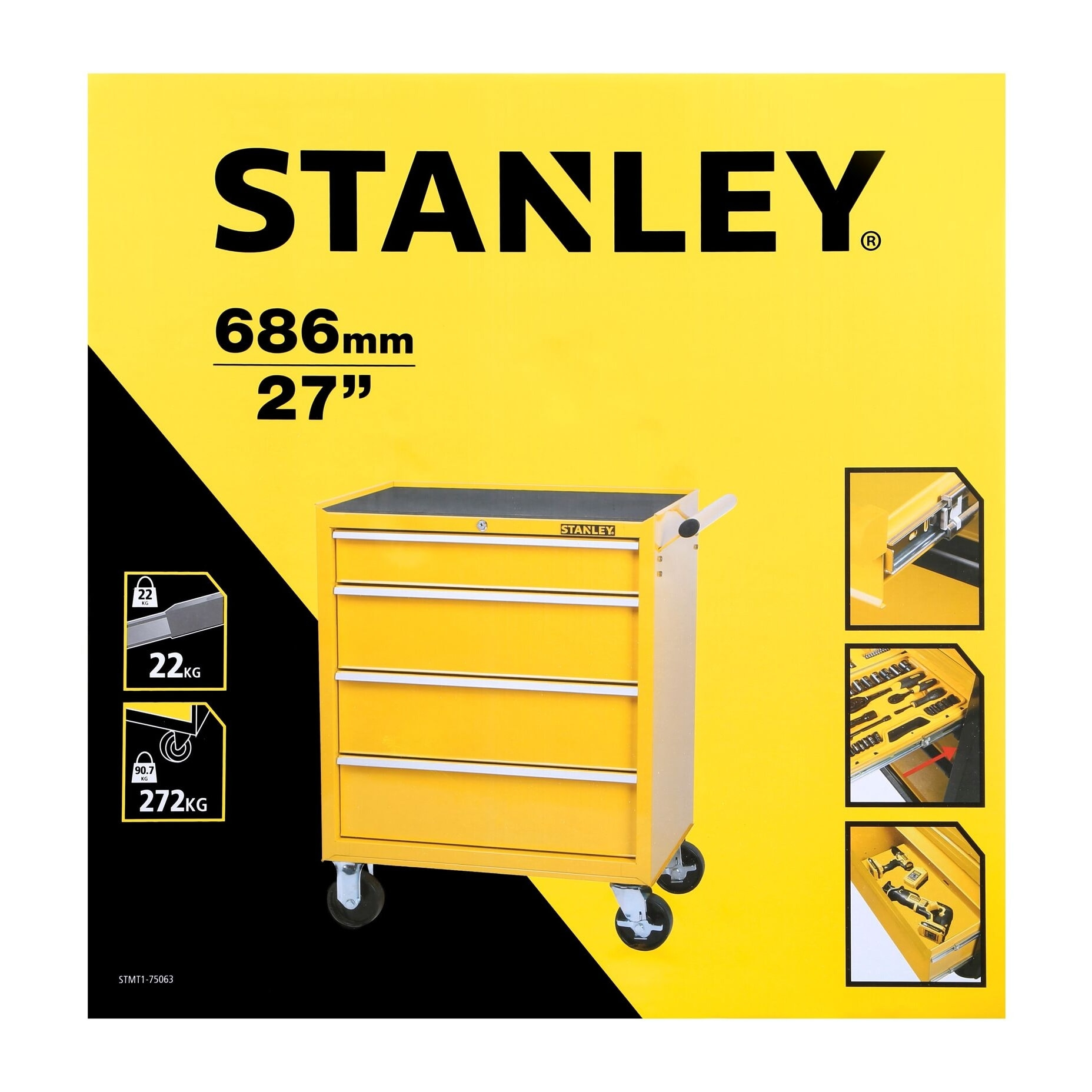 Servante d'atelier métal 4 Tiroirs - STANLEY STMT1-75063