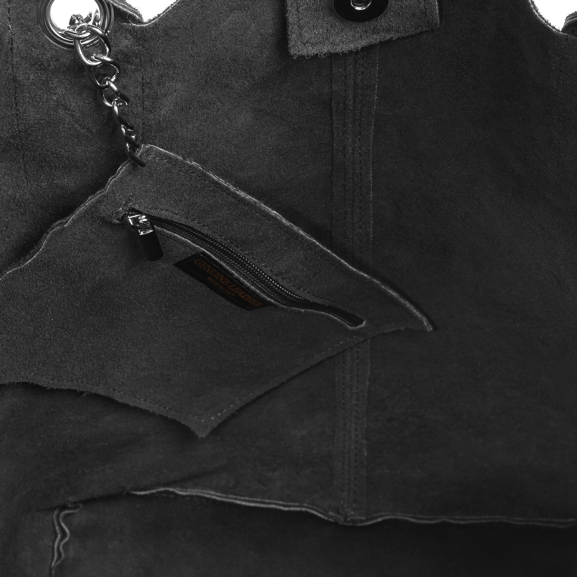 Chiusi Bolso Shopper Mujer.Piel auténtica Gamuza