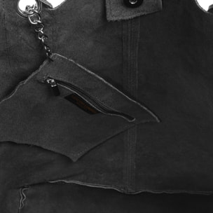 Chiusi Bolso Shopper Mujer.Piel auténtica Gamuza