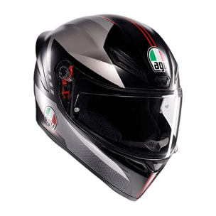 CASCO AGV K1 S E2206 LAP MATT BLACK/GREY/RED
