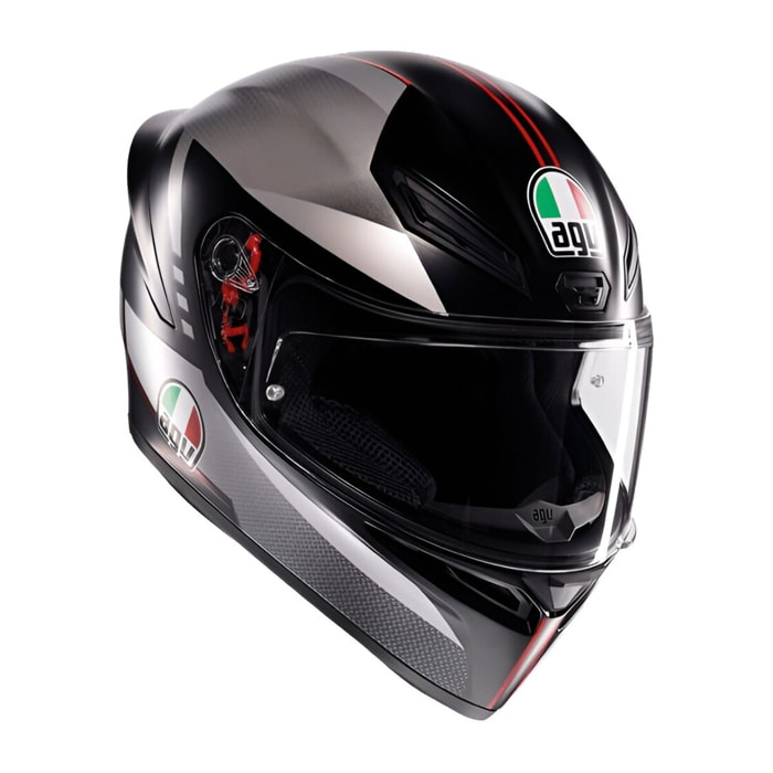 CASCO AGV K1 S E2206 LAP MATT BLACK/GREY/RED