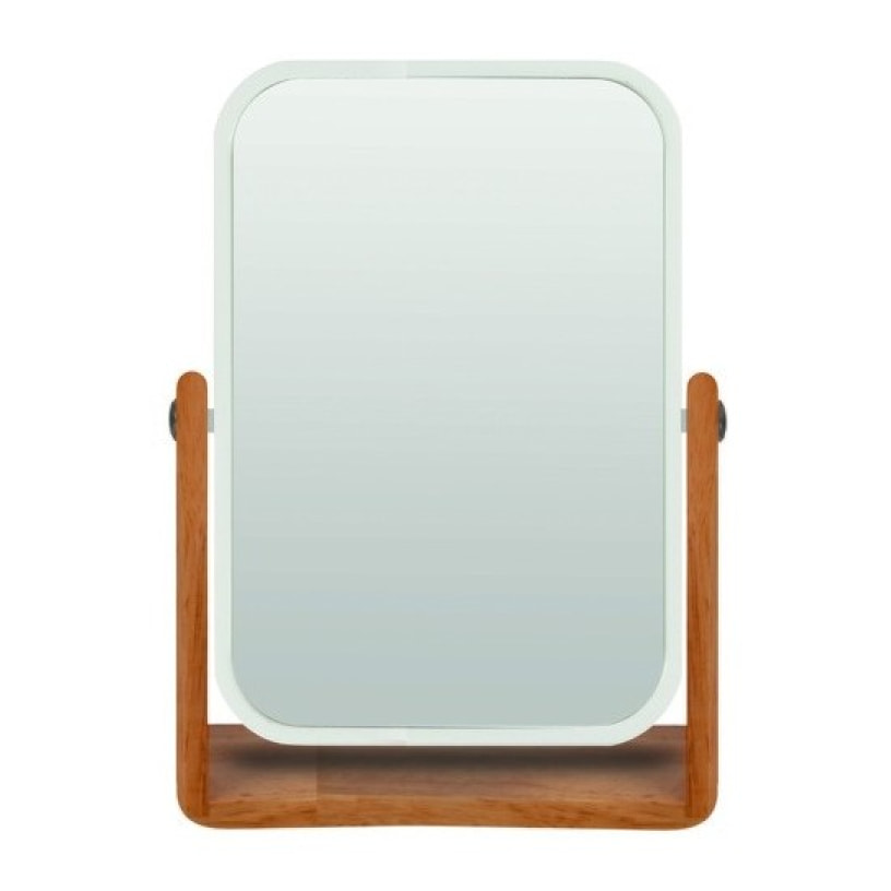 Miroir grossissant à  poser OSLO Bois & Blanc MSV