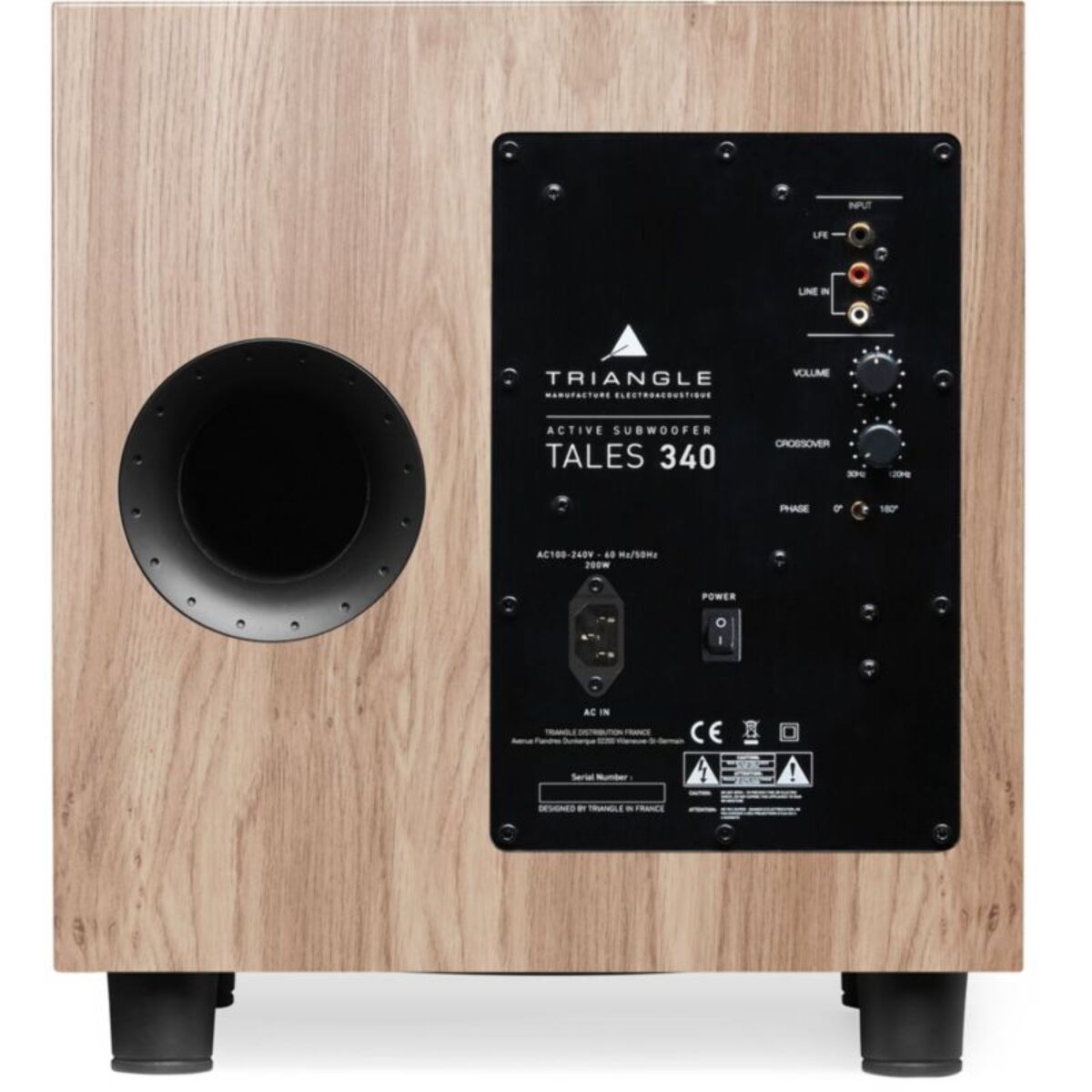 Caisson de basse TRIANGLE TALES 340 Chene Clair