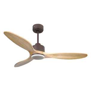 Ventilateur de plafond Réversible  Thermostat Dimmable Wifi Moteur à courant continu Toits en pente Télécommande Lumière à trois tons Hypersilence Mémoire
