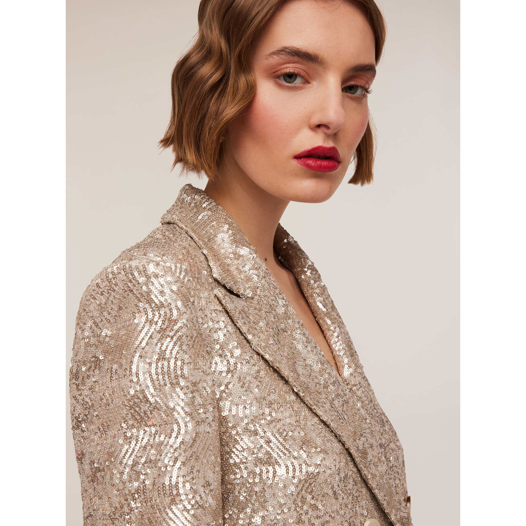Motivi - Blazer over de lentejuelas - Rosa