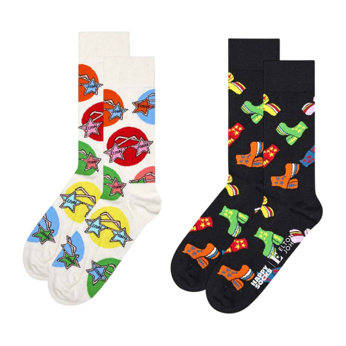 Set de 2 pares de calcetines - diseños "Elton John Disco" y "Glasses"