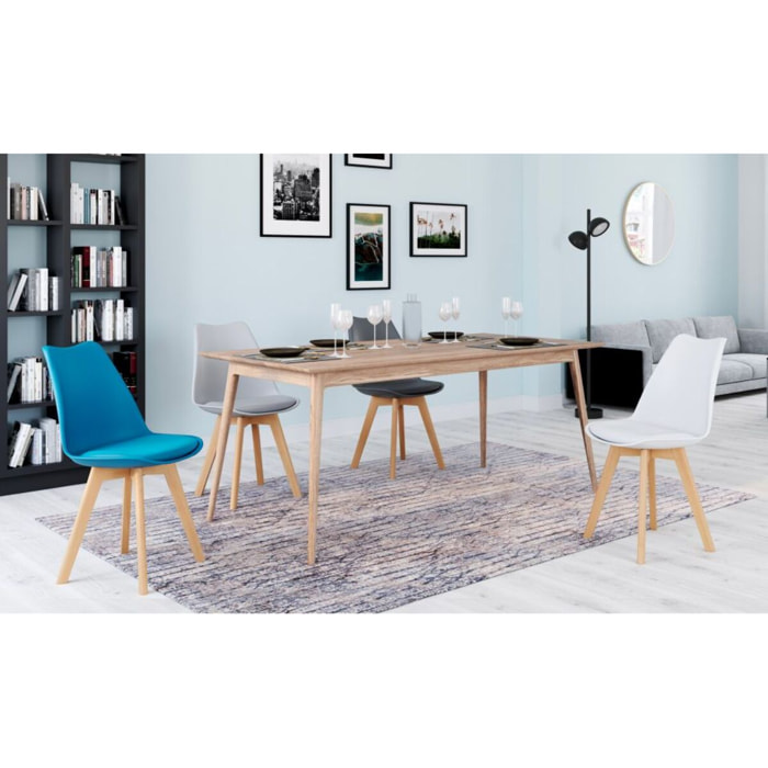 Chaises scandinave Nordia - Mix color - Gris, gris clair, bleu, blanc