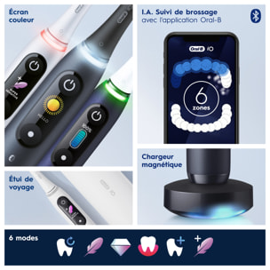 Oral-B iO 8N - Avec Etui de Voyage et Porte Brossette - Violette - Brosse À Dents Électrique