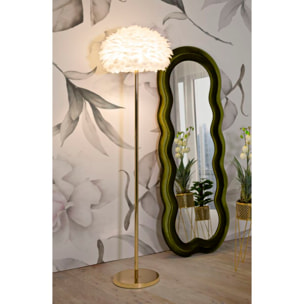 LAMPADA DA TERRA FEATHERS SLIM BIANCA CM Ø 43X170